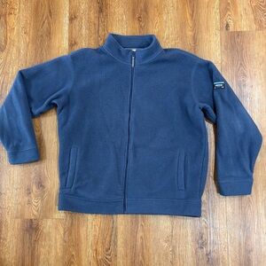 Orvis Signature Collection fleece jacket XL men’s blue mock neck zip up pullover